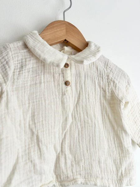 Zara Muslin Collared Shirt • 1-3 months