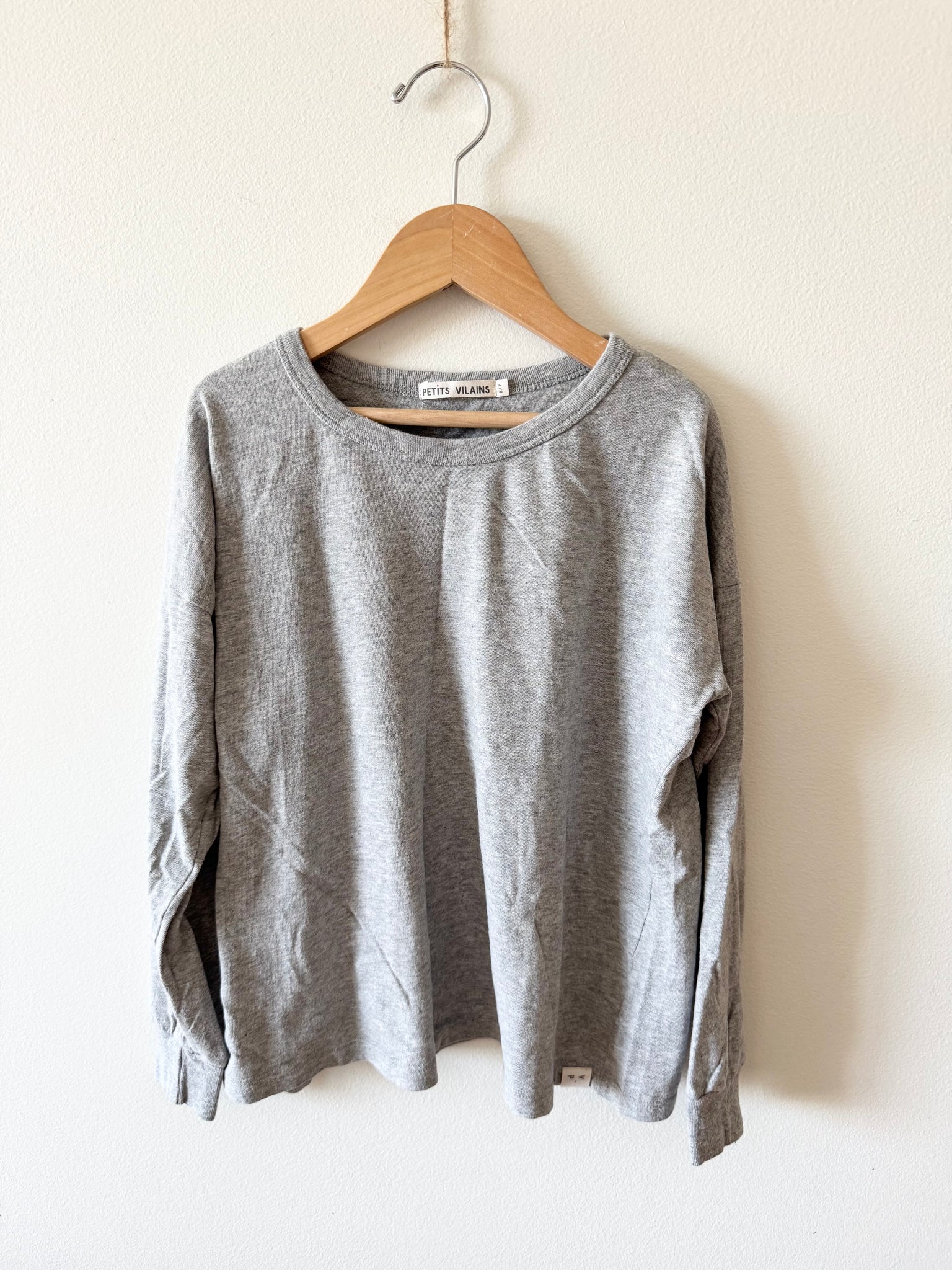Petits Vilains Grey Long Sleeve Shirt • 6-7 years