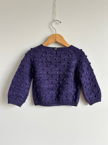Misha and Puff Purple Popcorn Sweater • 12-18 months