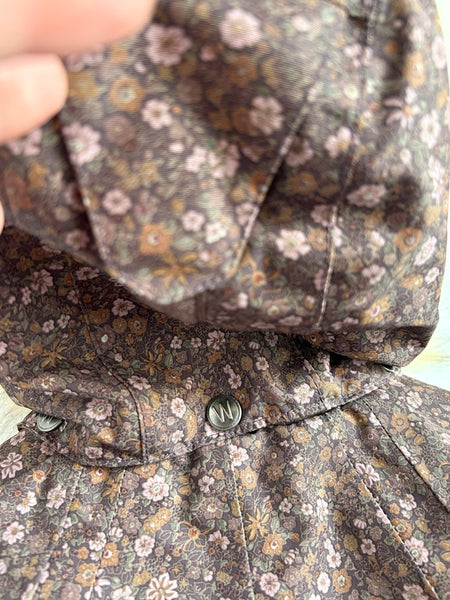 Wheat Kids Brown, Purple, and Pink Floral Nickie Snowsuit • 2-3 years