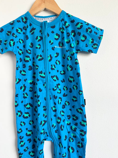 NEW Bonds Blue Leopard Wondersuit • 18-24 months