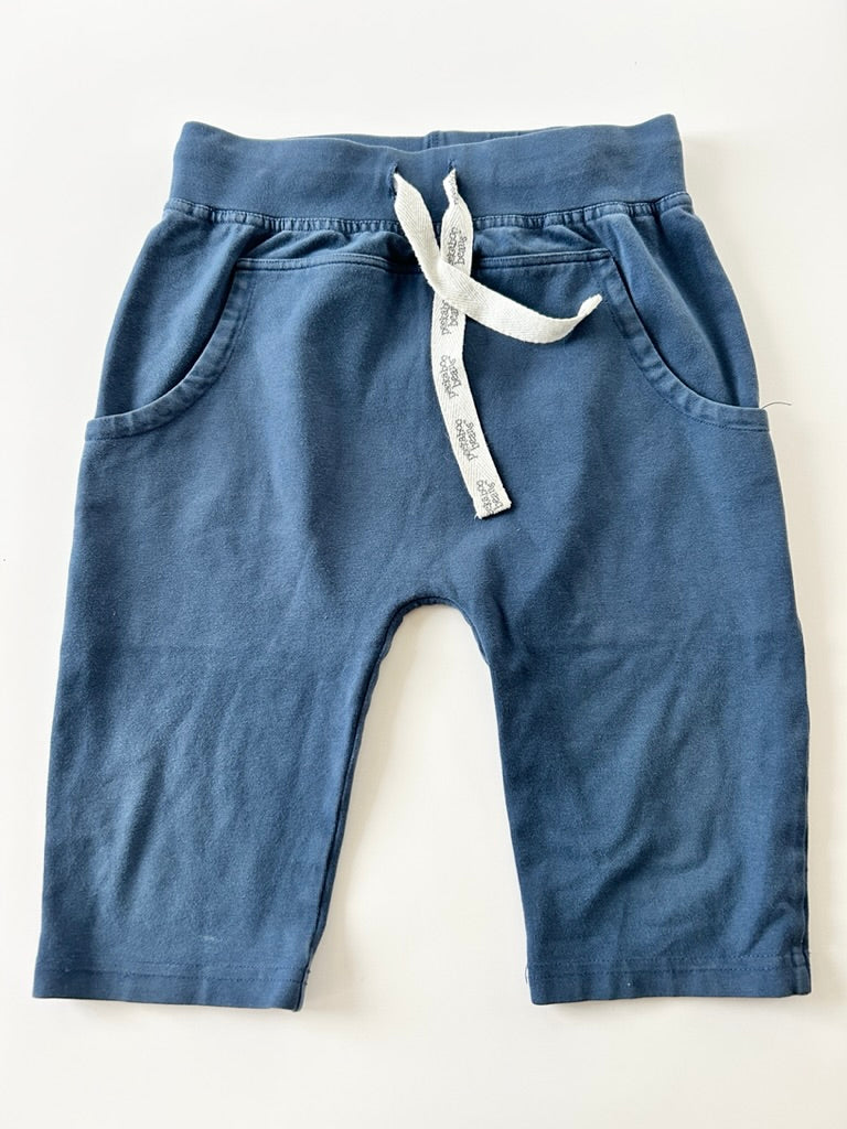 PK Beans Blue Drawstring Pocket Shorts • 6-7 years *