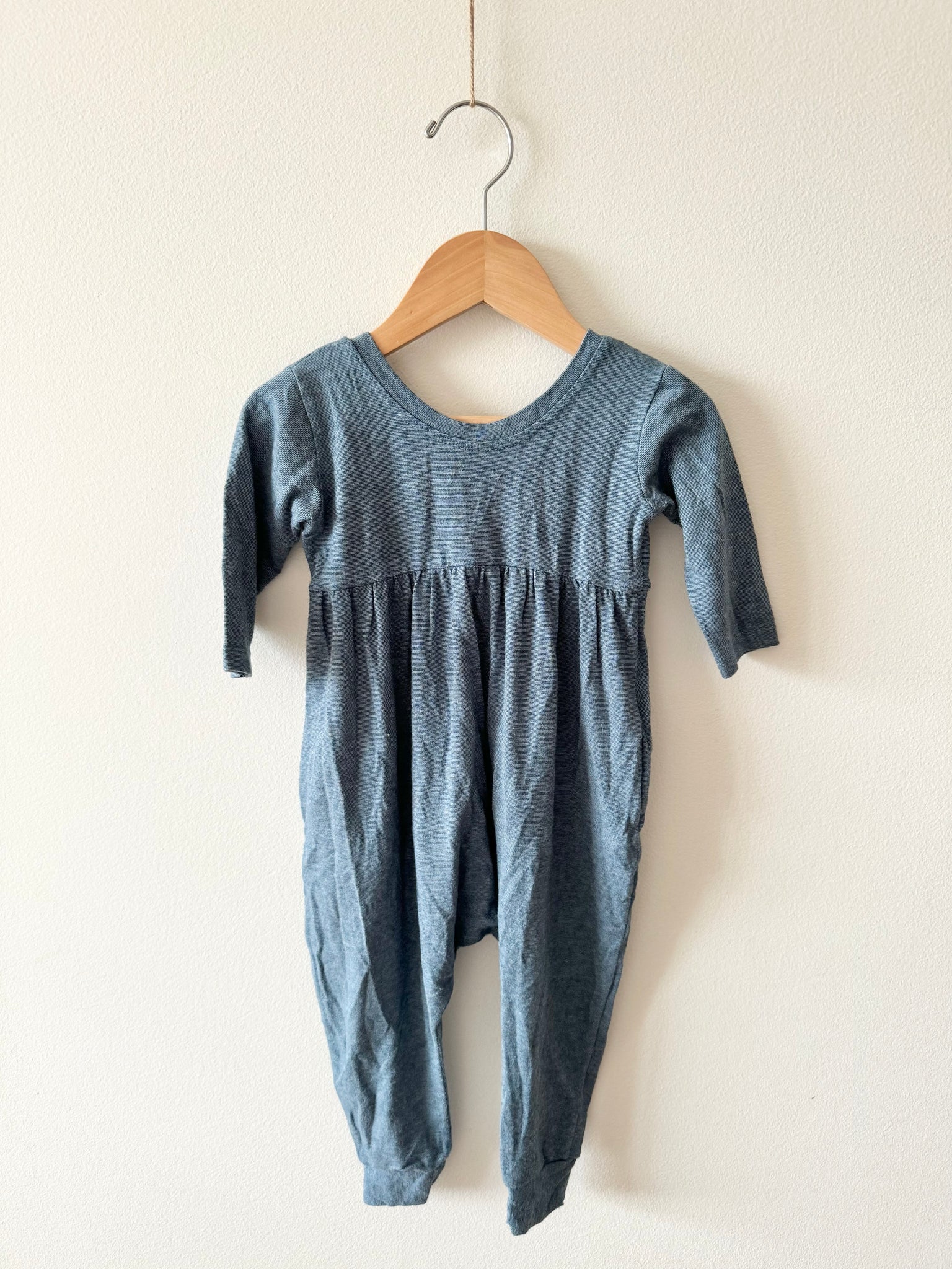 Nest and Nurture Stretchy Blue Romper • 1-2 years