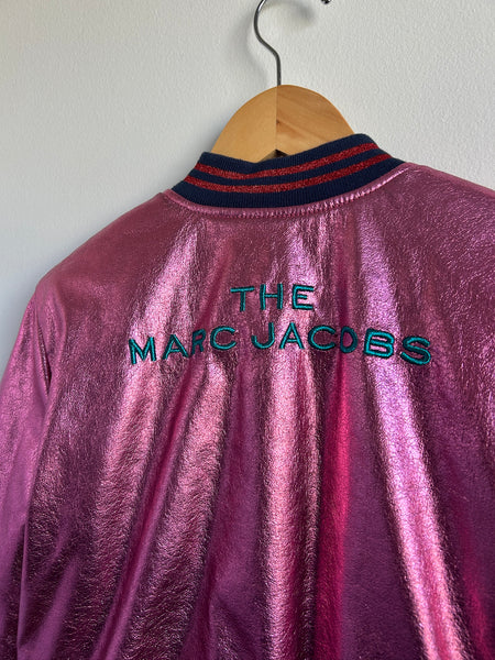 Marc Jacobs Reversible Fuzzy Yellow/Metallic Bomber Jacket • 8-11 years