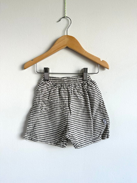 Lucy and Leo Linen Elastic Waist Striped Shorts • 2-4 years