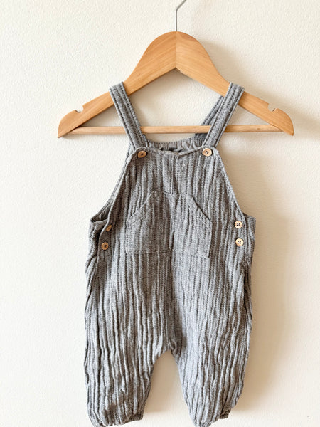 Zara Muslin Double Layer Overalls • 6-9 months