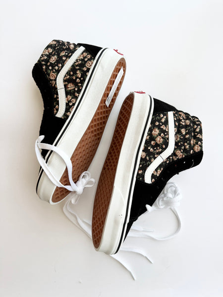 NEW Vans Sk-8 Hi Floral Lace Up Shoes • 6 women's / 36 EU