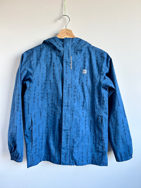 MEC Blue Tree Pattern Aquanator Rainjacket • 11-12 years