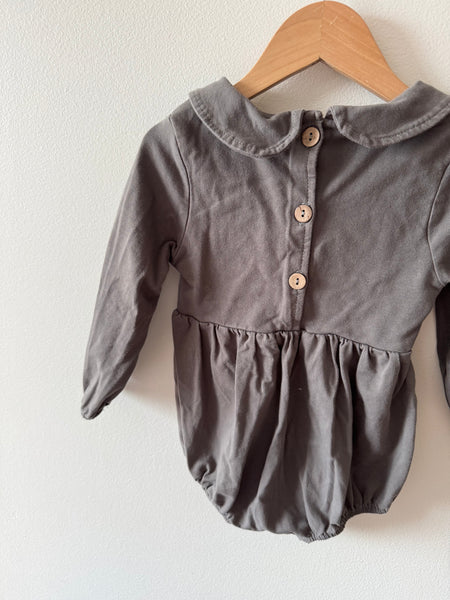 Fieldday Grey Long Sleeve Bubble Romper • 12-18 months