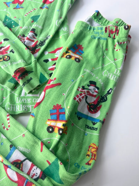 Books to Bed 2pc Green 12 Days of Christmas Jammies • 5 years *