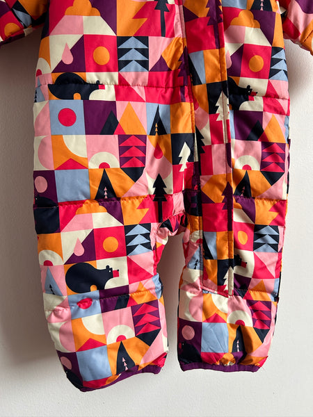 Columbia Pink and Purple Bear Bunting Snowsuit • 3-6 months