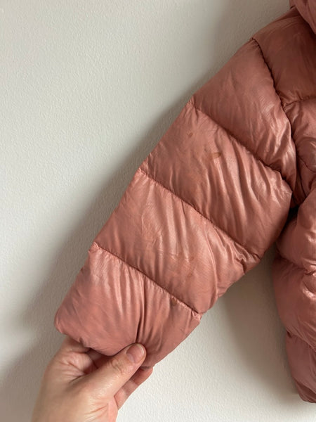 Patagonia Hi Loft Down Light Pink Hoodie • 6-12 months
