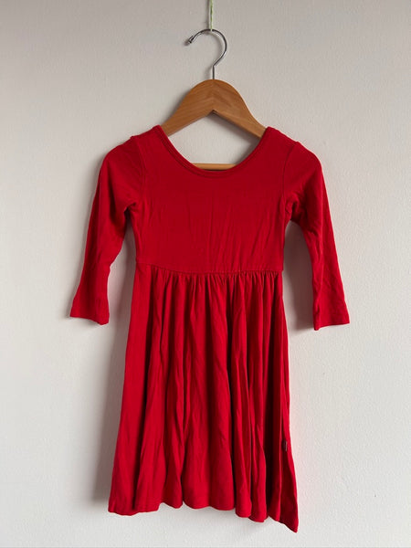 Kyte Red Long Sleeve Twirl Dress • 18-24 months