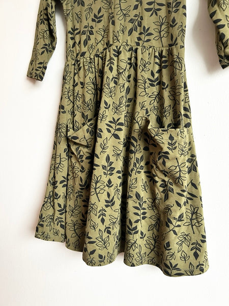 Little and Lively Green Leaf Dress • 5-6 years