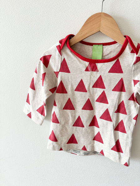 PK Beans Red and White Long Sleeve Shirt • 12-18 months