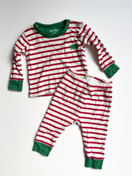 Hatley Striped Red Jammies • 6-12 months