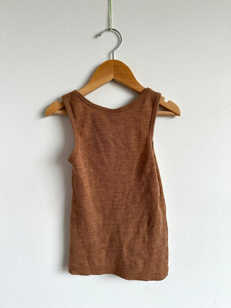 Wheat Brown Merino Wool Tank Top • 5 years