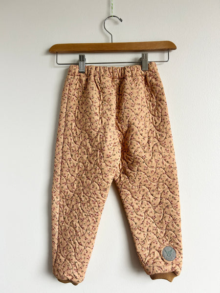 Wheat Quilted Yellow Floral Pants • 4-5 years