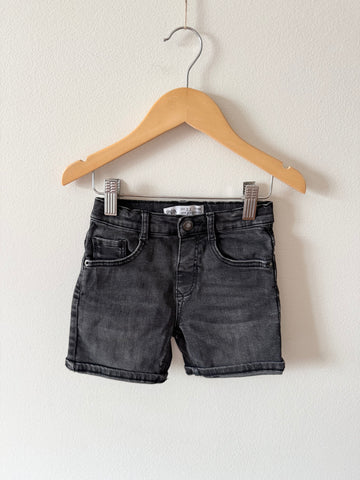 Zara Black Denim Long Shorts • 2-3 years