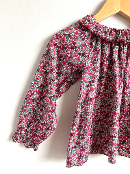 Jacadi Liberty of London Floral Ruffle Blouse • 3-4 years