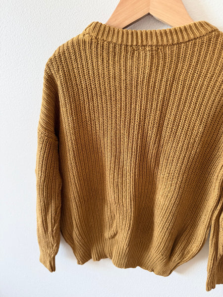 Jax and Lennon Gold/Brown Knit Sweater • 3-4 years