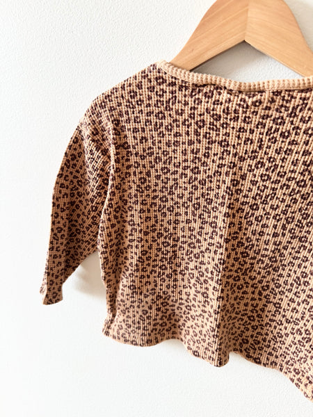 Zara Waffle Long Sleeve Top • 6-12 months