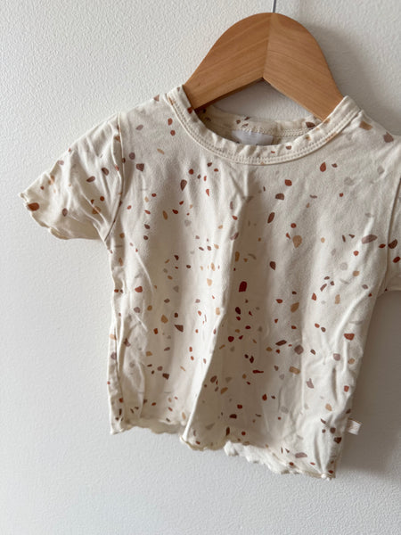 Jax and Lennon Terrazo Lettuce Hem T-Shirt • 1-2 years