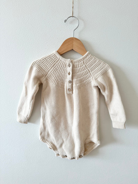 Quincy Mae Knit Bubble Romper • 6-12 months