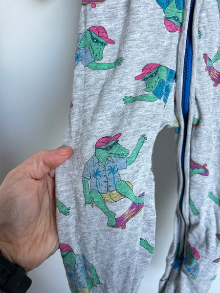 Bonds Crocodile Skateboard Zip Romper • 18-24 months