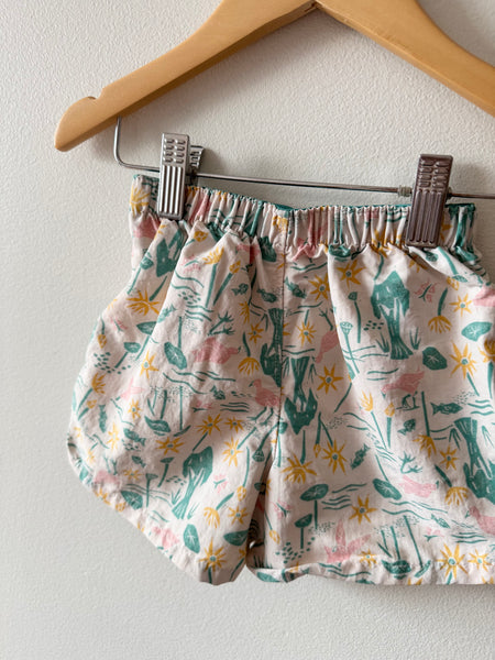 Patagonia White Patterned Baggies Shorts • 1-2 years