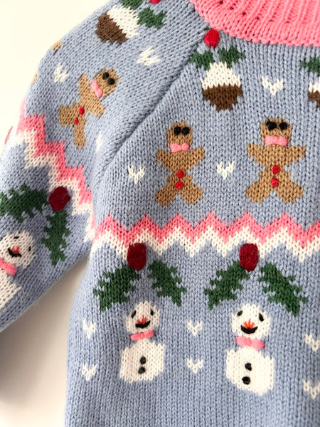 Next Blue and Pink Holiday Sweater • 18-24 months *