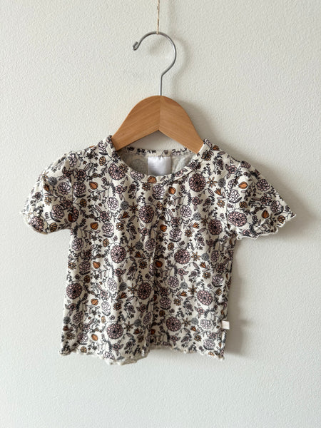 Jax and Lennon Floral Lettuce Hem T-Shirt • 6-12 months
