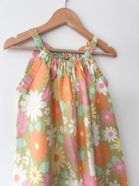 Handmade Floral Tank Dress • 6-7 years *