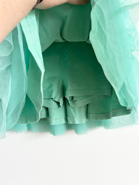 PK Beans Blue/Green Tutu Skort • 6 years