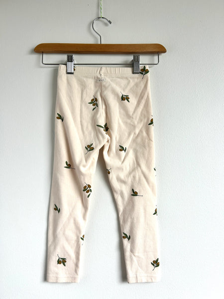 Organic Zoo Olive Branch Leggings • 3-4 years
