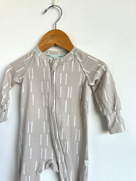 LouLou Lollipop Tan and White Lines Sleeper • 0-3 months