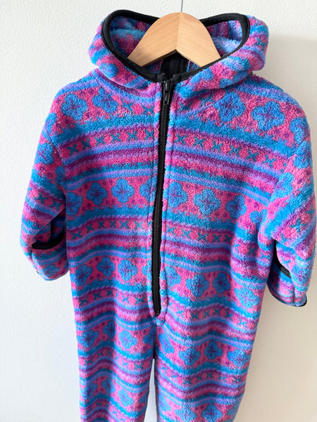 Vintage Muk Luks Purple Fuzzy Fleece Hooded Bunting • 6-18 months
