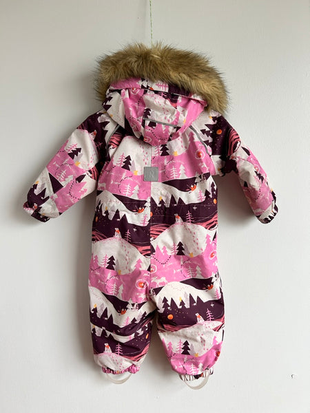 Reima Toddler Waterproof Snowsuit with Furry Hood • 1-2 years (86cm)