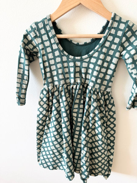 Alice and Ames Blue Checkered Long Sleeve Dress • 3-4 years