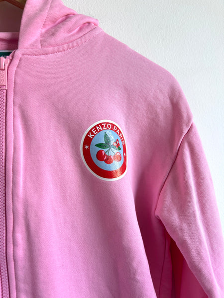 Kenzo Kids Zip Up Pink Cherry Hoodie • 11-14 years
