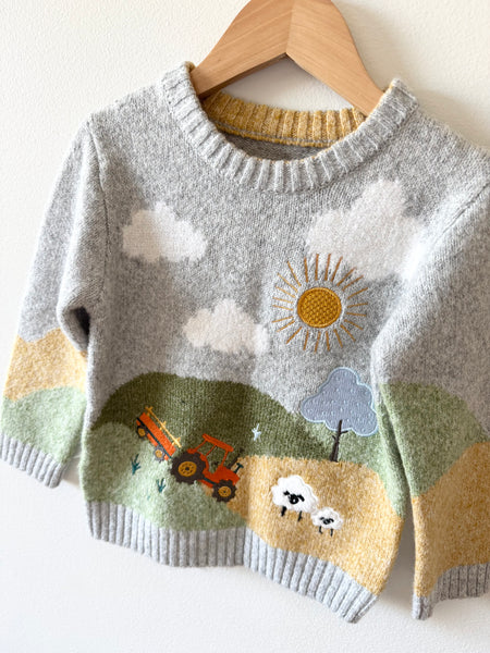 Dunnes Stores Farm Embroidered Sweater • 2-3 years
