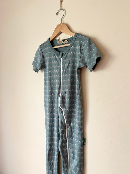 Parade Organics Short Sleeve Blue Romper • 3 years