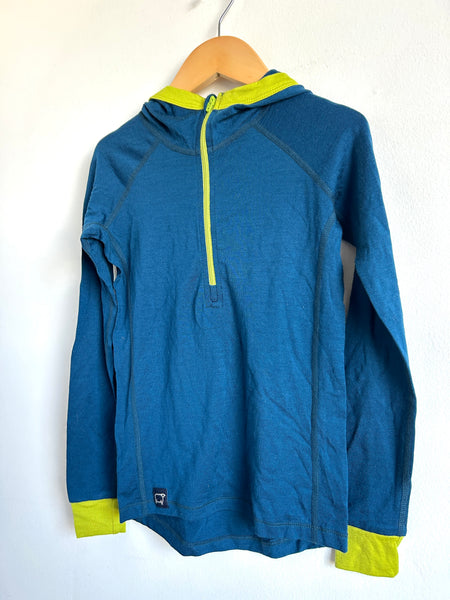 Wee Woolies Navy and Green Zip Hoodie• 6-7 years