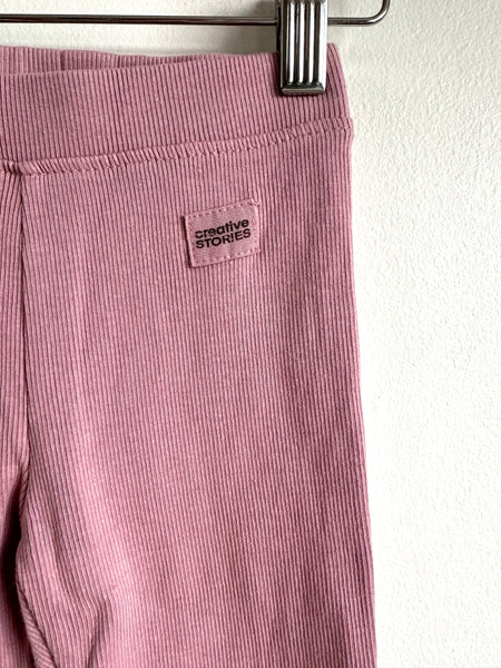 Zara Pink Thick Ribbed Leggings • 6 years