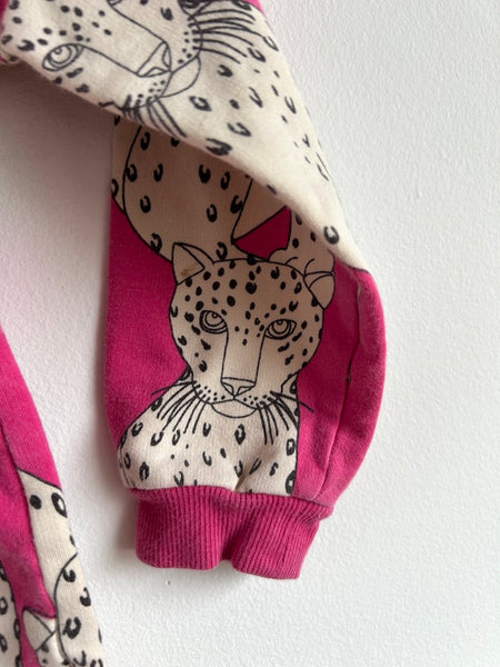 Mini Rodini Pink Leopard Long Sleeve Dress • 2-3 years