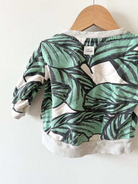 Milk and Masuki Leaves Small Shop Sweatshirt • 6-12 months