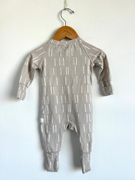 LouLou Lollipop Tan and White Lines Sleeper • 0-3 months