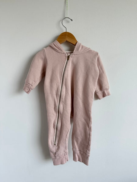 Mini Mioche Hooded Biker Romper Blush Pink • 6-12 months
