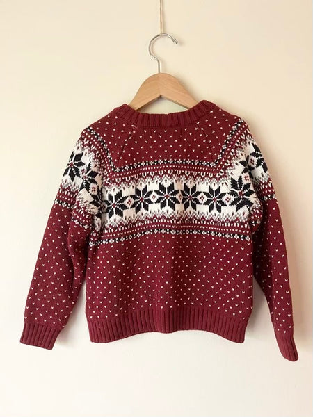 Old Navy Thick Red Knit Sweater • 5-6 years
