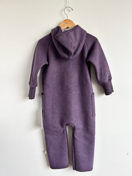 NEW Disana Purple Boiled Wool Zip Bunting Suit • 1-2 years